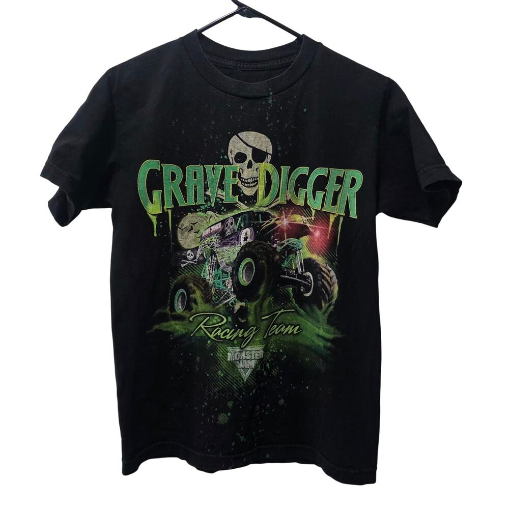 Monster Jam Grave Digger Men's Crewneck T-Shirt Black size Small